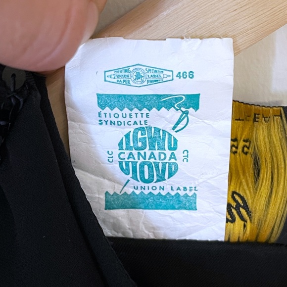 Vintage black midi dress with peplum ruffles - Picture 13 of 15